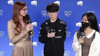 POST GAME INTERVIEW WITH FAKER :( | DRX vs. T1 | WORLDS 22 | FINALS