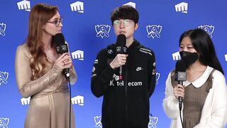 POST GAME INTERVIEW WITH FAKER :( | DRX vs. T1 | WORLDS 22 | FINALS