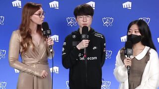 POST GAME INTERVIEW WITH FAKER :( | DRX vs. T1 | WORLDS 22 | FINALS