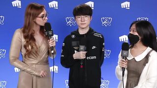 POST GAME INTERVIEW WITH FAKER :( | DRX vs. T1 | WORLDS 22 | FINALS