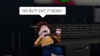 When your mom forces you to eat vegetables???? (Roblox Meme)