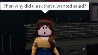 When your mom forces you to eat vegetables???? (Roblox Meme)