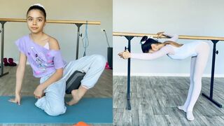 My daily ballet dancer stretches and all the different classes in my home studio