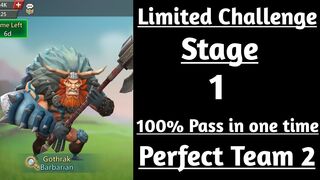 Lords mobile Limited Challenge Barbaric Journey Stage 1|Barbarian Limited Challenge Stage 1