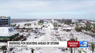 Boaters on Fort Myers Beach asked to leave ahead of Subtropical Storm Nicole