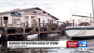 Boaters on Fort Myers Beach asked to leave ahead of Subtropical Storm Nicole