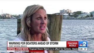 Boaters on Fort Myers Beach asked to leave ahead of Subtropical Storm Nicole