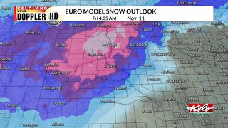 Latest models show snow in the forecast