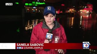 State Road A1A floods at Fort Lauderdale Beach