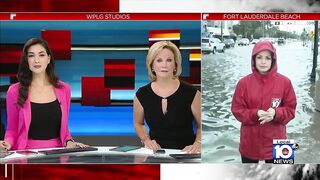 State Road A1A partially floods in Fort Lauderdale Beach