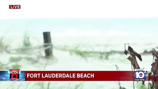 State Road A1A partially floods in Fort Lauderdale Beach