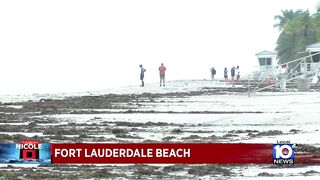 State Road A1A partially floods in Fort Lauderdale Beach