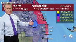 Hurricane Nicole forecast, 1 a.m. Nov. 10, 2022