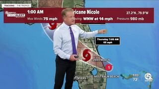 Hurricane Nicole forecast, 1 a.m. Nov. 10, 2022