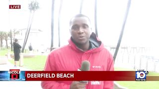 Big waves already spotted in Deerfield Beach as Tropical Storm Nicole nears Florida coast