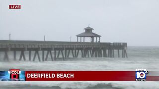 Big waves already spotted in Deerfield Beach as Tropical Storm Nicole nears Florida coast