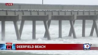 Big waves already spotted in Deerfield Beach as Tropical Storm Nicole nears Florida coast