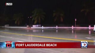 Parts of Fort Lauderdale beach shut down as Hurricane Nicole nears Florida coast