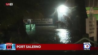 Areas near Jupiter, West Palm Beach seeing flooding, strong wind from Hurricane Nicole