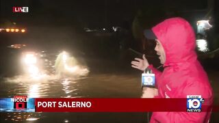 Areas near Jupiter, West Palm Beach seeing flooding, strong wind from Hurricane Nicole