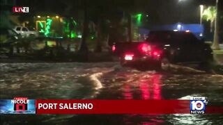 Areas near Jupiter, West Palm Beach seeing flooding, strong wind from Hurricane Nicole