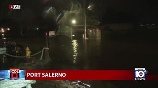 Areas near Jupiter, West Palm Beach seeing flooding, strong wind from Hurricane Nicole