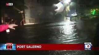 Areas near Jupiter, West Palm Beach seeing flooding, strong wind from Hurricane Nicole