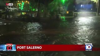 Areas near Jupiter, West Palm Beach seeing flooding, strong wind from Hurricane Nicole