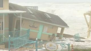 Building partially collapses in Daytona Beach Shores as Tropical Storm Nicole approaches