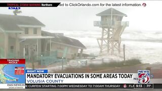 Building partially collapses in Daytona Beach Shores as Tropical Storm Nicole approaches