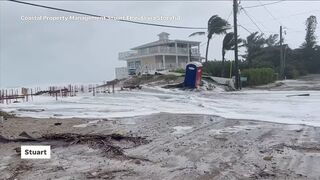 Tropical Storm Nicole flooding and storm surge hits Florida, from Palm Beach to Flagler Beach