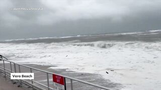 Tropical Storm Nicole flooding and storm surge hits Florida, from Palm Beach to Flagler Beach