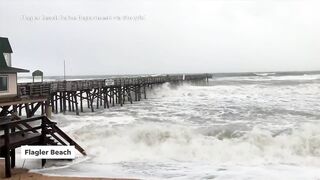 Tropical Storm Nicole flooding and storm surge hits Florida, from Palm Beach to Flagler Beach