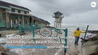 Daytona Beach Shores building collapsed into sea ahead of Tropical Storm Nicole