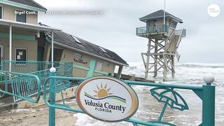 Daytona Beach Shores building collapsed into sea ahead of Tropical Storm Nicole