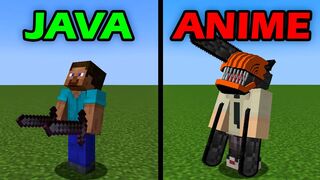 minecraft java vs anime