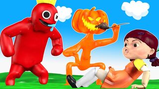 Monster Orange Halloween, Rainbow Friends Red Attack City | Roblox Rainbow Friends Animation