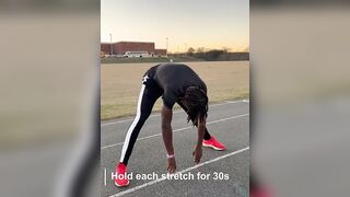 Isaac Wright’s post workout stretches