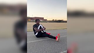 Isaac Wright’s post workout stretches