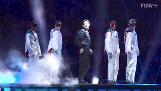 Jung Kook from BTS performs 'Dreamers' at FIFA World Cup opening ceremony