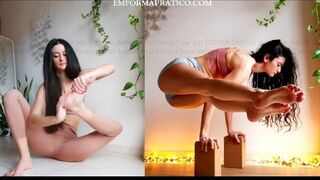 Brazilian Nudity floor yoga stretching leg stretching workout