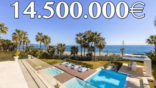 UNIQUE! Modern Frontline BEACH Villa【14.500.000€】Golden Mile Marbella