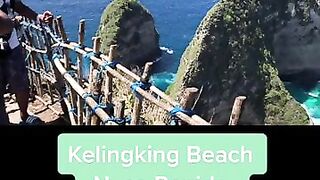 Kelingking Beach Nusa Penida Island Bali Indonesia beach climb down