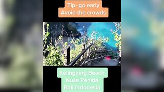 Kelingking Beach Nusa Penida Island Bali Indonesia beach climb down