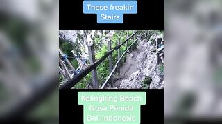 Kelingking Beach Nusa Penida Island Bali Indonesia beach climb down