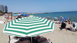 Beach Walking tour - Barcelona Spain - Barceloneta Beach 2022