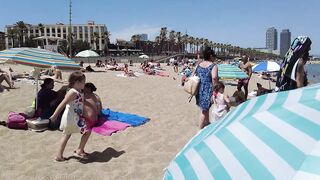 Beach Walking tour - Barcelona Spain - Barceloneta Beach 2022