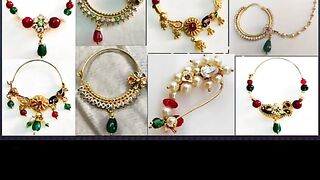 letest gold nathiya design // bridal nathiya design // nose ring new models ????????????