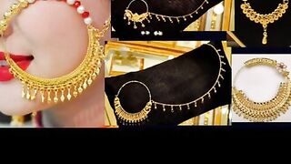 letest gold nathiya design // bridal nathiya design // nose ring new models ????????????