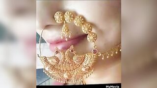 letest gold nathiya design // bridal nathiya design // nose ring new models ????????????